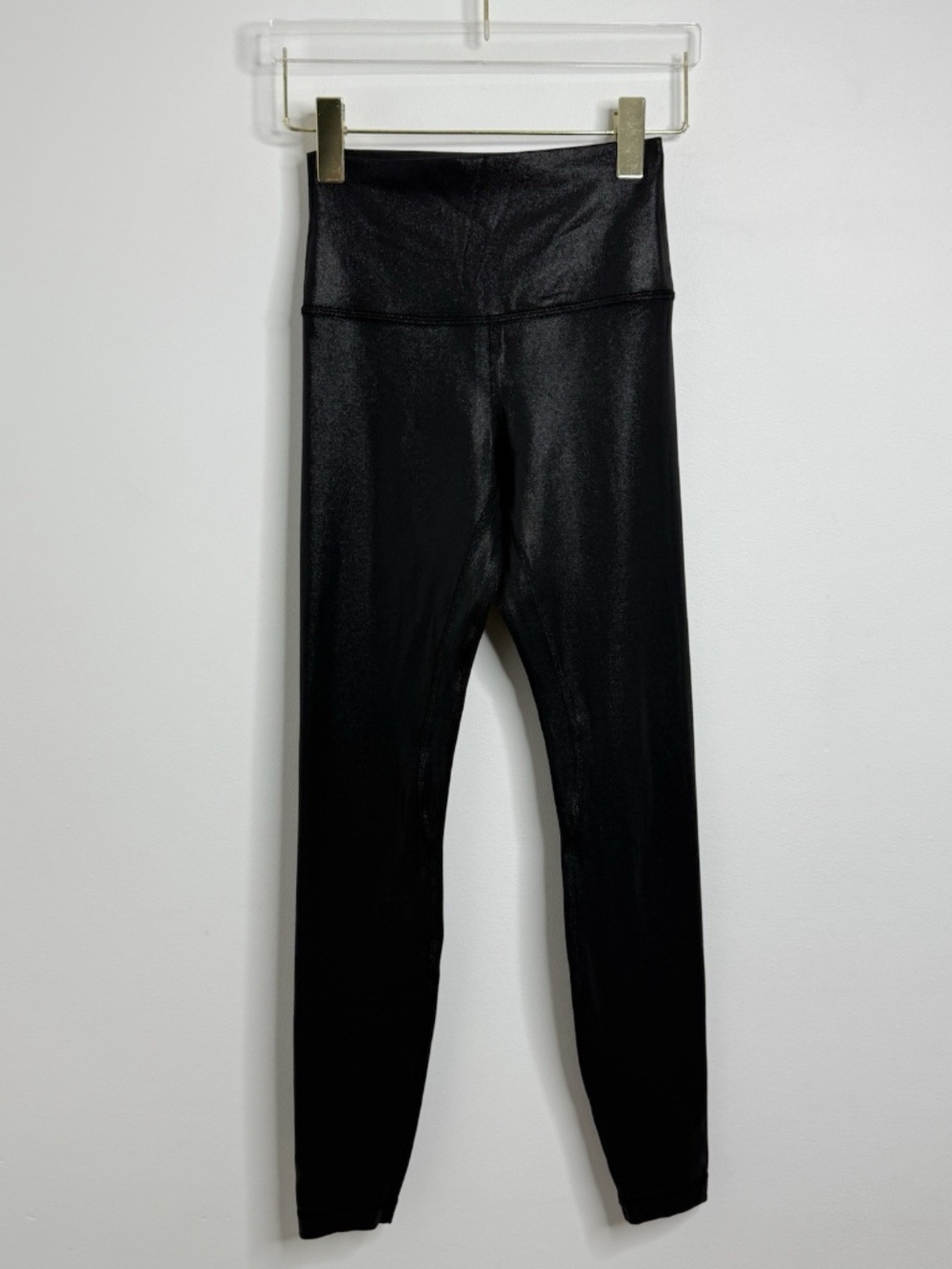 Lululemon Align High Rise Pant 28" Shine Size 4 Radiate Foil Black Yoga Gym